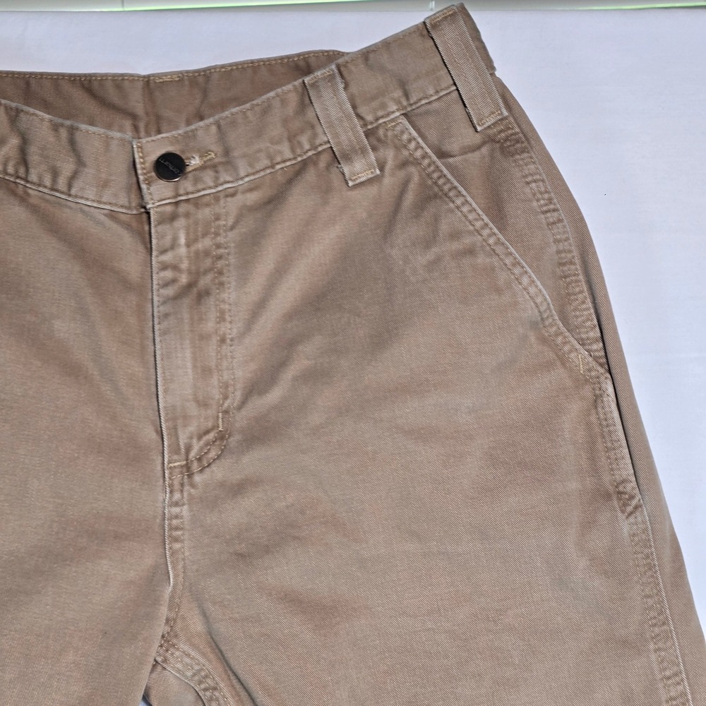 Carhartt Mens 30x32 Tan Canvas Work Pants Straight Leg Khaki 100095-253‎ B01 - Picture 11 of 16